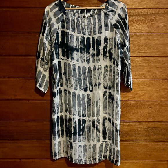 Osei-Duro hand dyed 3/4 sleeve sheath dress - Picture 1 of 4